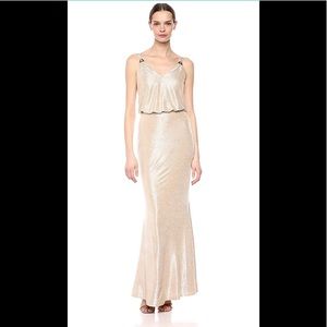 Calvin Klein WORN ONCE Gold Evening Gown Size 2